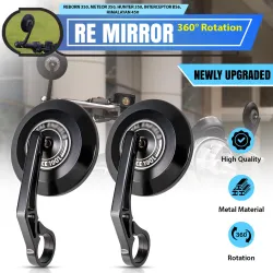 Otoroys Manual Rear View Mirror For Royal Enfield Universal For Bike