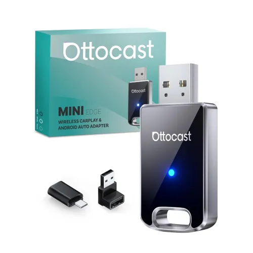 Image of OTTOCAST Mini Edge Wireless CarPlay Android Auto Adapter
