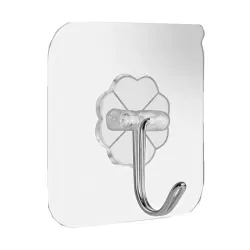 Oui Mama wall Hooks for wall Without Drilling, Waterproof, Stick on Adhesive, Strong Plastic wall Hooks for Hanging Robe, Coat, Towel, Keys, Bags, Lights, calendars, Transparent, (Pack of 25...