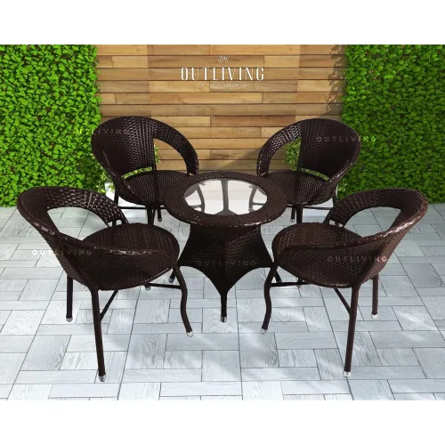 Image of OUTLIVING Rattan & Wicker Garden Patio Seating Chair 