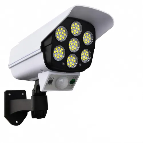 Image of Outside New Step Solar Light Security Camera Shaped, 77 LED