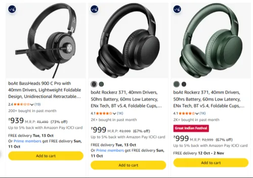 Image of Over-Ear at minimum 60% Discount