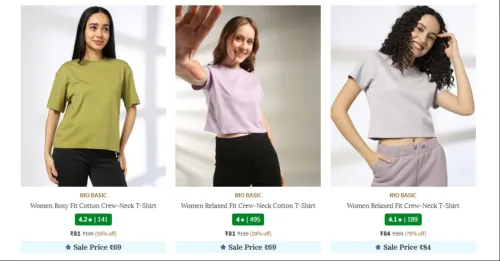 Image of Oversized Tshirts at minimum 79% Discount