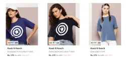 OverSized Womens Tshirts from ₹175