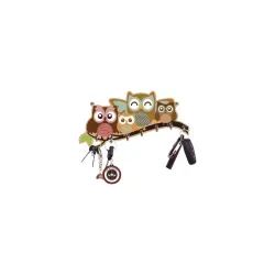Owl Family Wall Mounted Key Holder with 7 Hooks