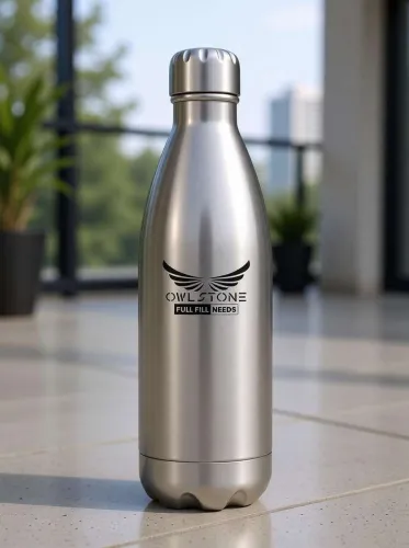 Image of OWL STONE EXIM LLP Hot & Cold Thermosteel stainless steel 1000 ml Steel Bottle