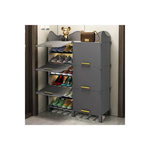 Image of Owme 6-Door 12-Shelf Portable Shoe Rack H-Grey