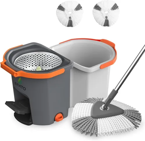 Image of Owme Mop Bucket with Foot Pedal, Twin Bucket