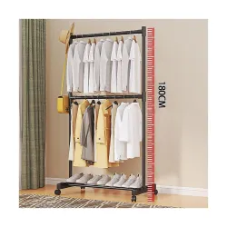 Owme Portable Double Layer Clothes Drying Stand for Home