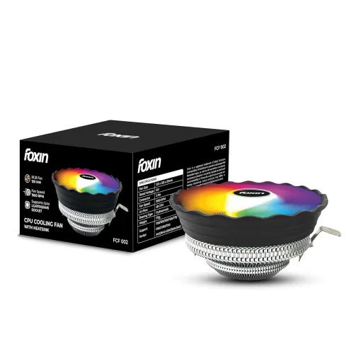 Image of Foxin FCF 002 CPU Cooling Fan with Rainbow LED