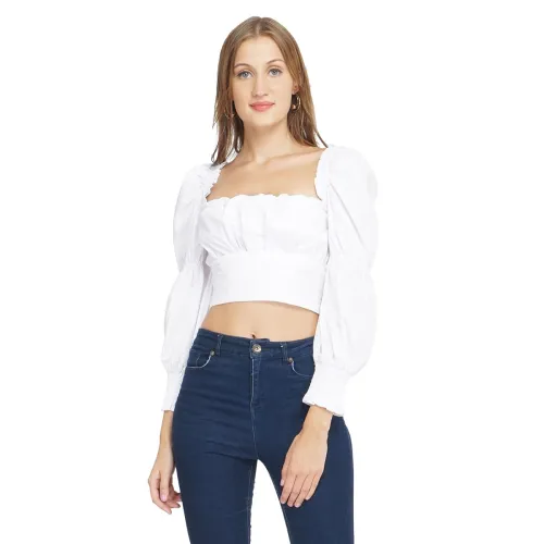 Image of oxolloxo Lavender Kitty Women's Crop Top