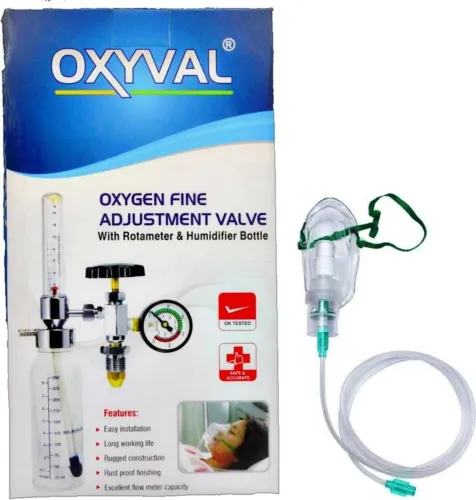 Image of Oxyval Oxygen Flow Meter with Mask (Complete Set)