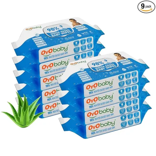 Image of OYO BABY 72 Wipes Pack of 9
