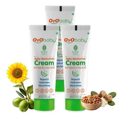 OYO BABY Soft Baby Face Cream 50ml (Pack of 3) | Olive Oil & Shea Butter | Daily Moisturizing & Soothing Cream for Babie