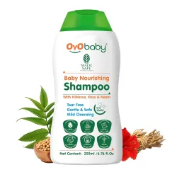 OYO BABY Gentle Baby Shampoo with Hibiscus, Khus & Neem – 200ml