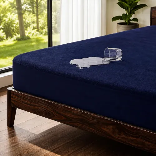 Image of OYO BABY Premium Cotton Feel Mattress Protector King Size 78 x 72 Inch
