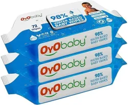 Oyo Baby Water-based wipes—98% water | cleans & nourishes | Lid prevents leak (3 Wipes)
