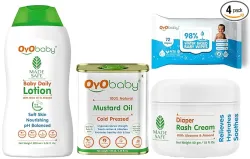 OYO BABY Newborn Skincare & Haircare Gift Pack (Set of 4)