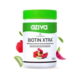OZiva Plant Based Biotin Xtra | hair growth & Regeneration | Pack of 1