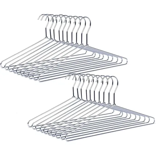 Image of Ultra Strong & Durable (Pack of 12) Stainless Steel Hanger