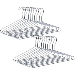 Ultra Strong & Durable (Pack of 12) Stainless Steel Hanger