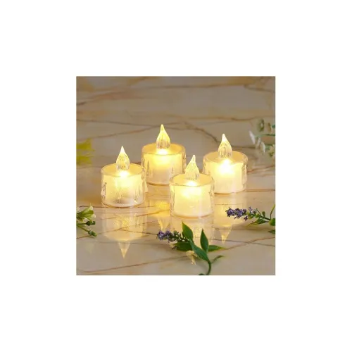 Image of Pack of 2 Flameless and Smokeless Decorative LED Tea Light Candles