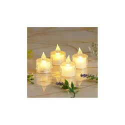 Pack of 2 Flameless and Smokeless Decorative LED Tea Light Candles