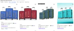 Pack of 3 Safari Suitcases @  ₹3549 in Flipkart Big Billion Days Sale