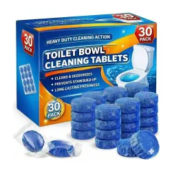 Pack of 30 Automatic Flush Toilet Bowl Cleaner Tablets