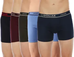 Pack of 5 Dollar Lehar Mens Combed Cotton Trunk - Pack of 5