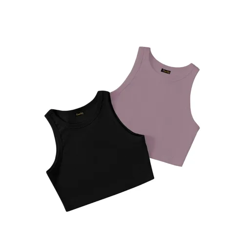 Image of (Pack of 2) Stylish Sleeveless Round Neck Tops