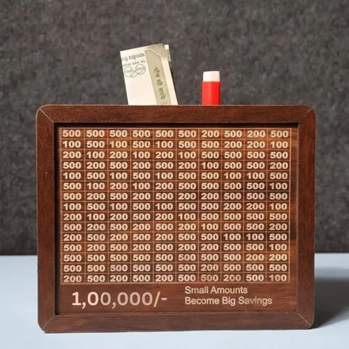 Image of Padchaaya Wooden Money Piggy Bank