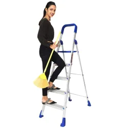 PAffy Premium Light Weight Aluminium Heavy Duty Folding Step Ladder - Maple 5 Steps with 7 Years Warranty * Made in Indi
