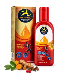 Pain Relief Oil | Extra Strong Herbal Formula with 25 Ingredients | Knee, Joint, Back, Shoulder, Ankle & Leg Comfort | Fast Absorbing Body Massage Oil | 80 ml