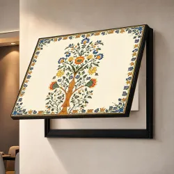 PAINTINGMANTRA Horizontal Floral Art Decorative Framed Mcb Box