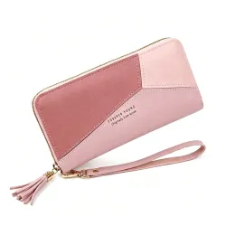 PALAY Womens Pink PU Leather Multi-Slot Wallet