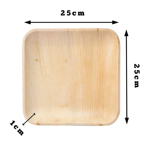 Image of Palm Leaf Disposable Plates 10 Inch Square