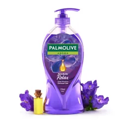 Palmolive Aroma Absolute Relax Body Wash, Gel Based Shower Gel with 100% Natural Ylang Ylang Essential Oil & Iris Extracts - pH Balanced, No Parabens, No Silicones, 750ml Pump