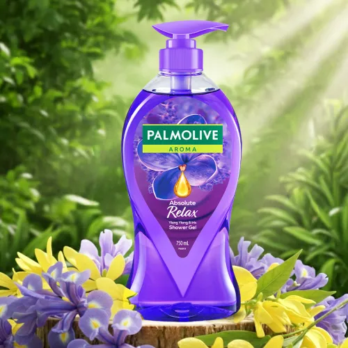 Image of PALMOLIVE Iris & Ylang Essential Oil Aroma Absolute Relax, Moisturizing Body Wash (750 ml)