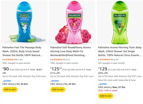 Image of Palmolive Body Wash Starting at ₹90