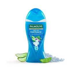 Palmolive Feel The Massage Body Wash, 250ml, Body Scrub based Shower Gel Bottle,100% Natural Thermal Minerals For Spa Li