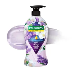 Palmolive Restful Sleep Body Wash, 750ml Shower Gel Single Pump Bottle, 100% Natural Lavender, Jasmine & Chamomile Extra