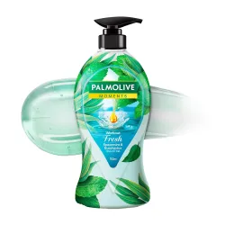 Palmolive Workout Fresh Body Wash, 750ml Shower Gel Single Pump Bottle, 100% Natural Eucalyptus & Spearmint Extracts, pH
