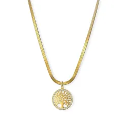 PALMONAS Tree of Life Necklace for Women - Waterproof & Anti Tarnish Jewellery | Gold Plated Necklace Chain, Gift For Women & Girls