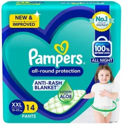 Pampers All Round Protection Diapers - XXL (14 Pcs)