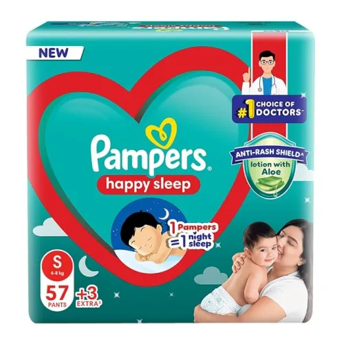 Image of Pampers Baby Diapers, Small (S), 60 Count