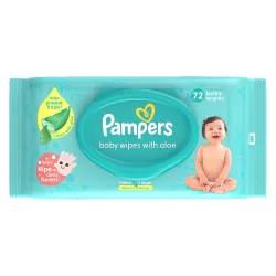 Pampers Baby Gentle Wet Wipes with Lid 72 Count (Pack of 1)