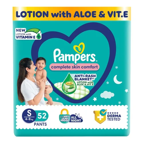 Image of Pampers Complete Skin Comfort Pants (SM) 52 Count 4-8 kg