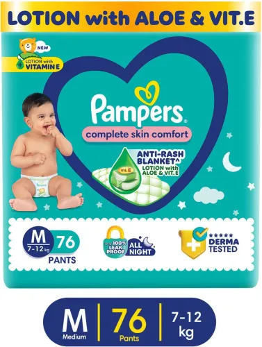 Image of Pampers Complete Skin Comfort Pants, M (76 Pieces)