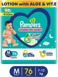 Pampers Complete Skin Comfort Pants,  M (76 Pieces)